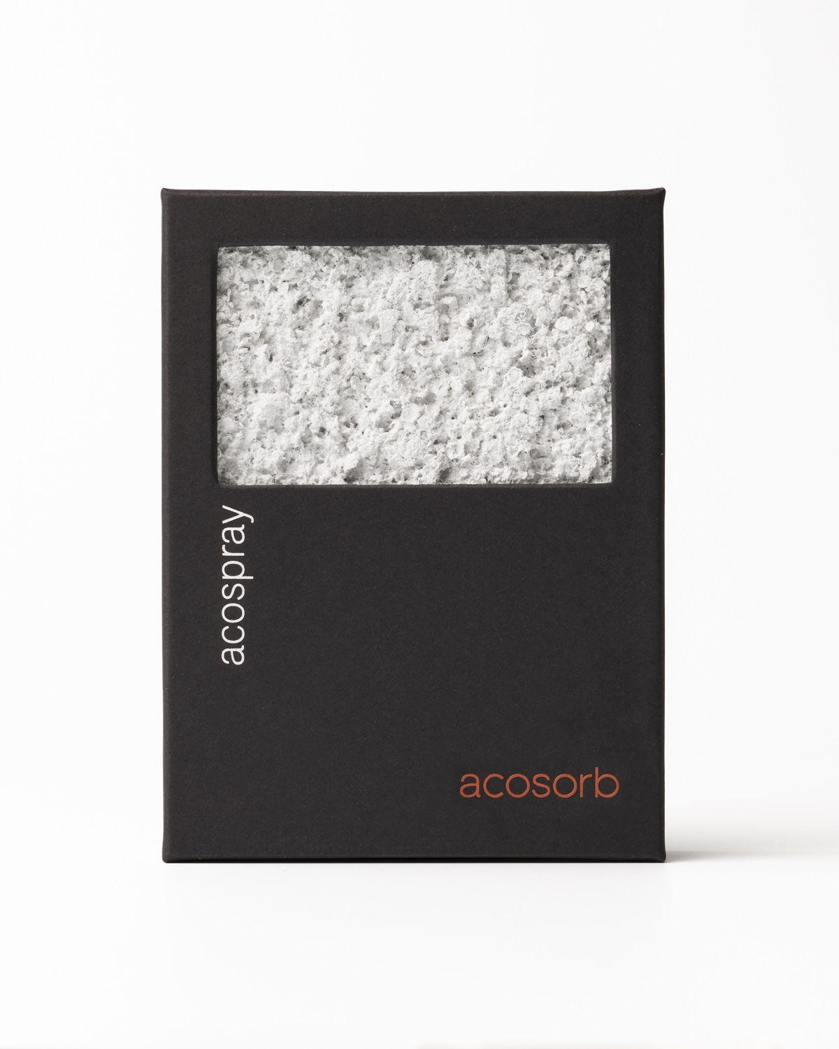 Acospray DC2 2.0 kleurstaal Chalk Grey akoestisch spuitwerk samplekaart Acosorb